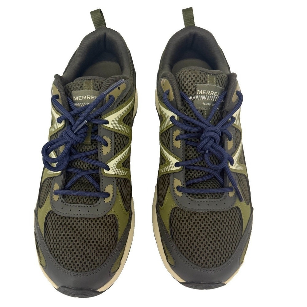 Merrell Men's Tempo EXP Low Waterproof Hiking Shoes - Olive Size 10.5 New